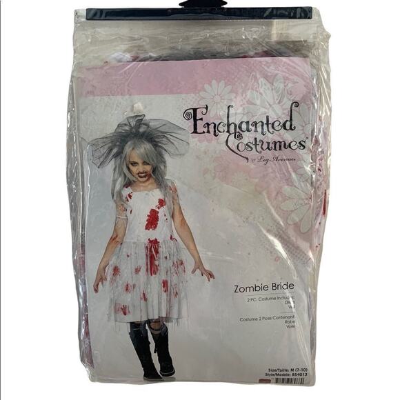 Zombie bride childrens girls Halloween costume new in bag! Sz 7-10. - Picture 1 of 5